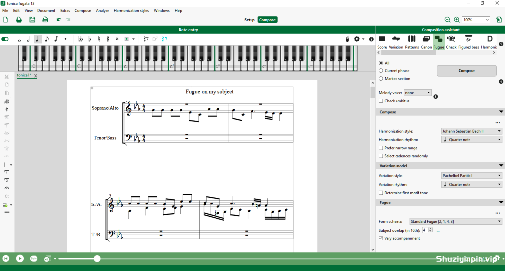 [作曲打谱工具]Capella Software Tonica Fugata v16.0.2 [WiN]-vst音频站