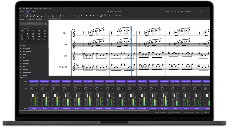 [简谱打谱软件]Musescore v4.4.2+教程+素材 [WiN, MacOSX, LiNUX]-vst音频站