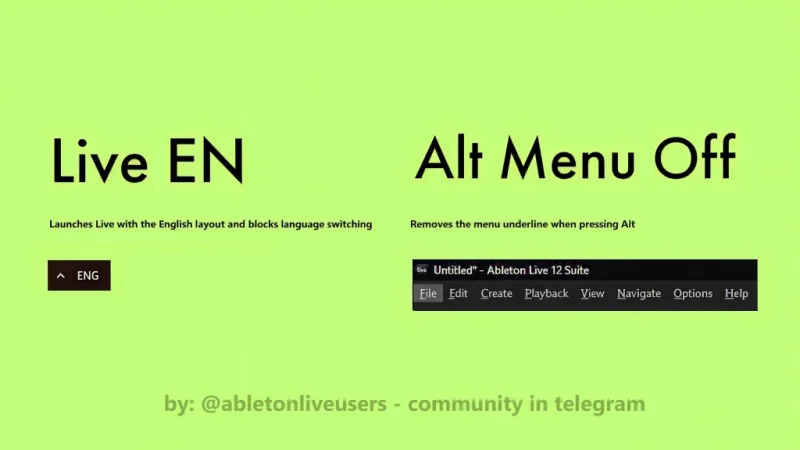 [解决无法响应某些语言键盘布局的组合键]Abletonliveusers Live EN + Alt Menu Off [WiN]（1.84MB）-vst音频站
