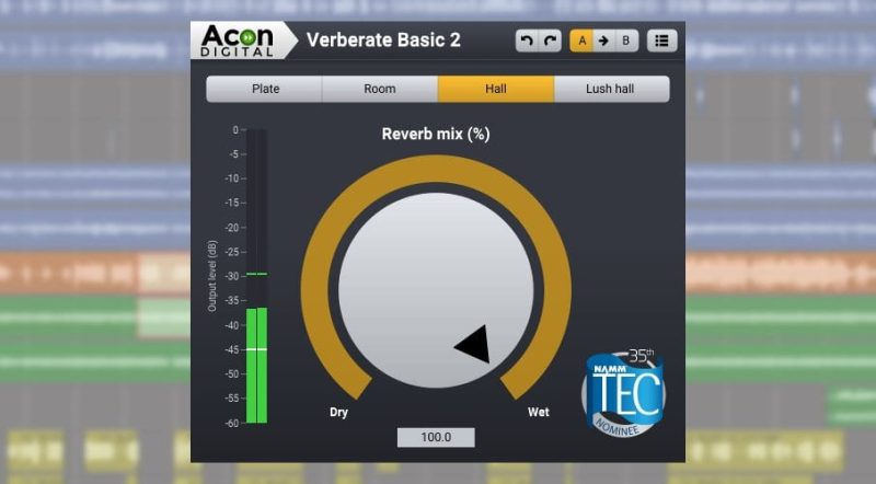 [混响插件]Acon Digital Verberate Basic v2.2.1 [WiN, MacOSX]-vst音频站