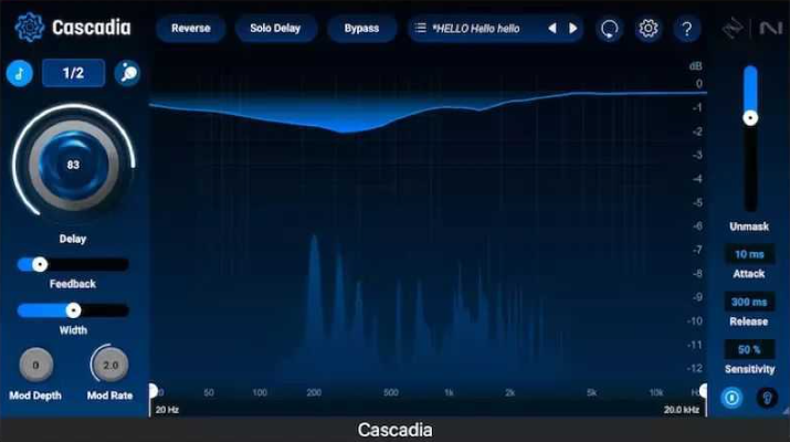 [智能延迟插件]iZotope Cascadia v1.0.0[WiN, MacOSX]-vst音频站