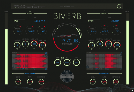 Soundevice Digital Biverb v1.1 [尖端的双混响插件] [WiN]-vst音频站