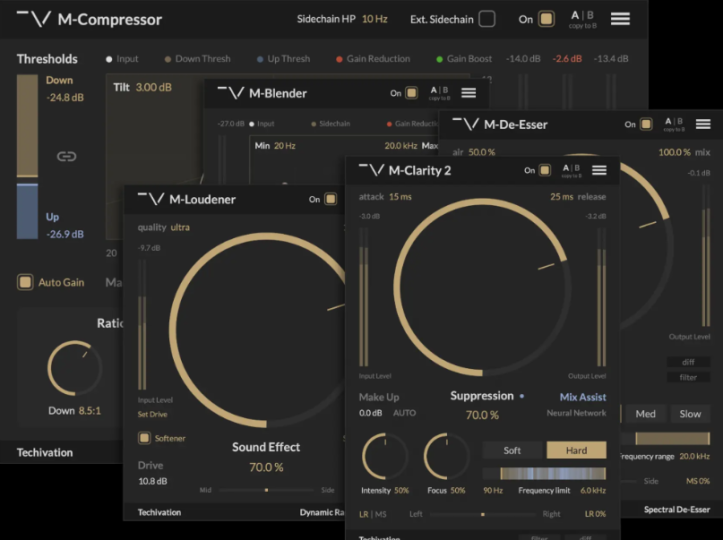 Techivation M-Bundle 2025-04 [智能效果器插件包] [WiN]-vst音频站