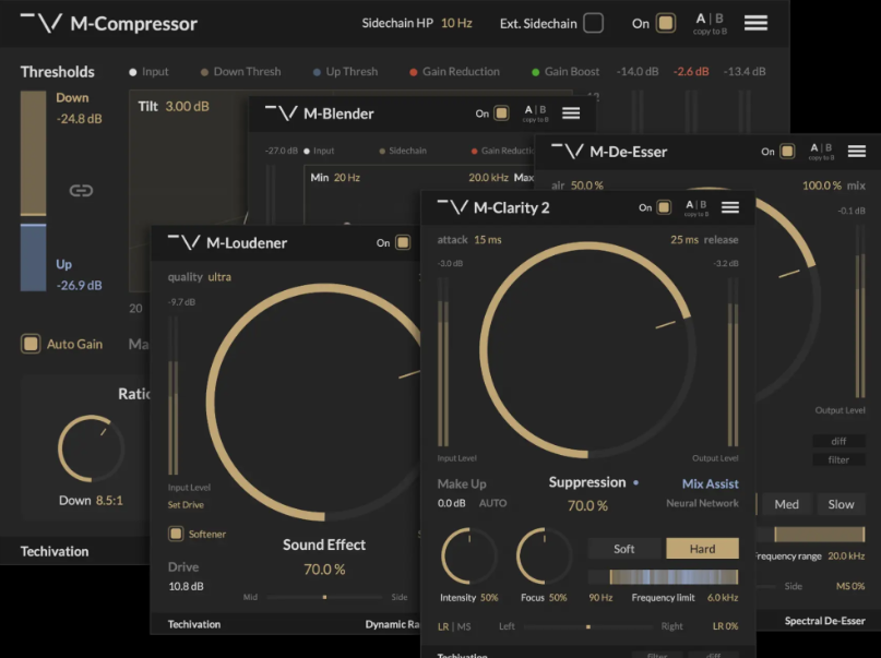 Techivation M-Bundle 2025-04 [智能效果器插件包] [WiN]-vst音频站