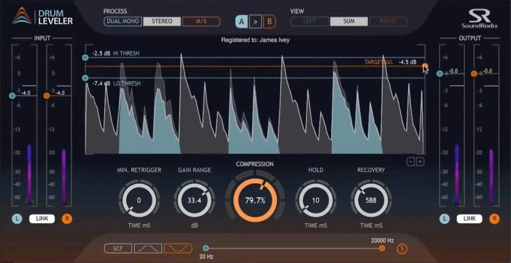 [鼓组动态处理增益效果器]Sound Radix Drum Leveler v1.2.1 v1.1.1 [WiN, MacOSX]-vst音频站