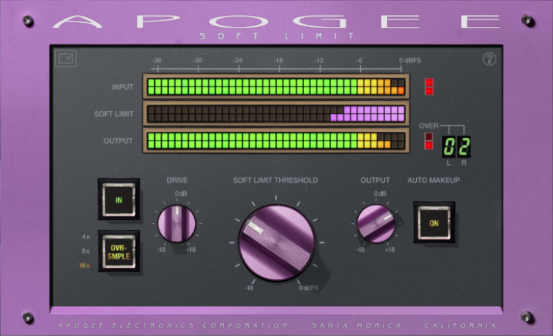 [磁带模拟限制器插件] Apogee Soft Limit v1.0.15 [WiN, MacOSX]-vst音频站