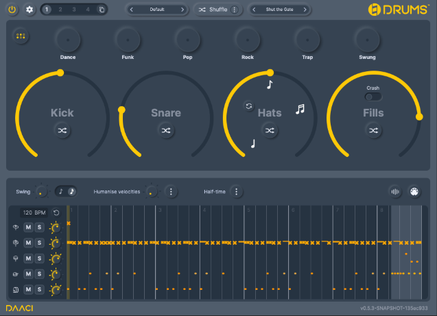 [AI 鼓手插件]DAACI Natural Drums v1.1.2 Patched Incl. Keygen-MOCHA [WiN]-vst音频站