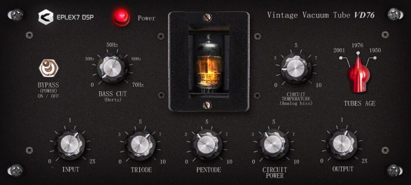 [老式真空管建模插件]Eplex7 DSP Vintage Vacuum Tube VD76 v1.0.0 [WiN]-vst音频站