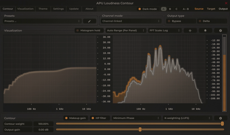 [实时等响度滤波器插件] APU Software APU Loudness Contour v4.3.6 Incl Keygen-BTCR [WiN, MacOSX]-vst音频站