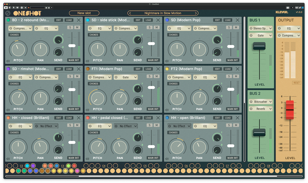 [打击乐采样器]Klevgrand OneShot v1.0.3 [WiN, MacOSX]-vst音频站