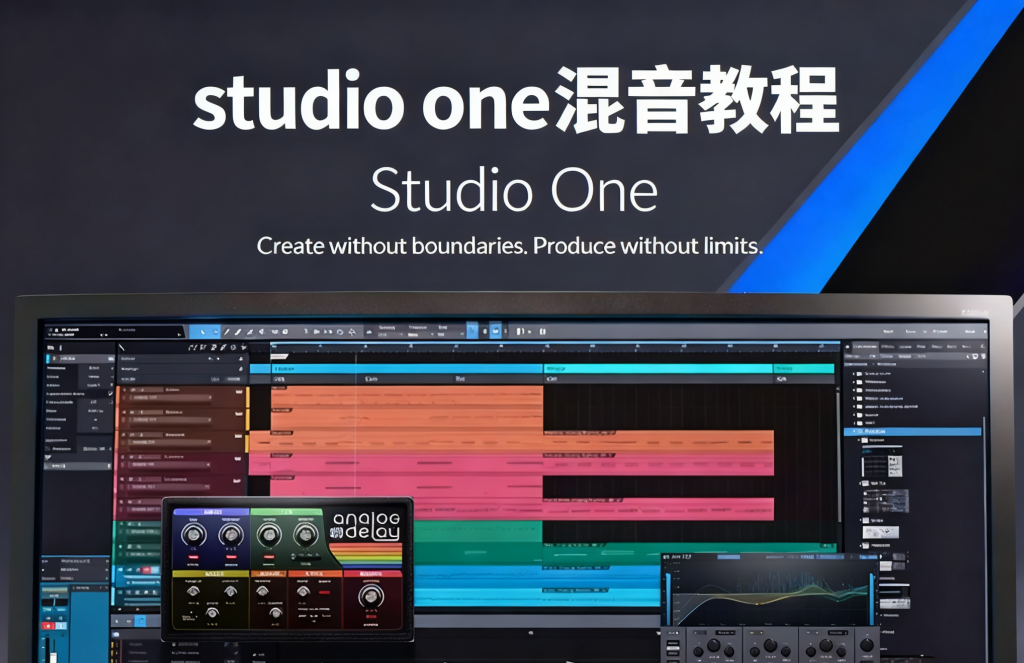 Studio One后期贴唱混音教程 从入门到精通（200集）-vst音频站