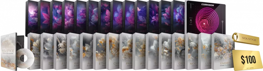 [EDM合成器旋律素材集合]Cymatics SOLSTICE Production Suite [WAV, MiDi]-vst音频站