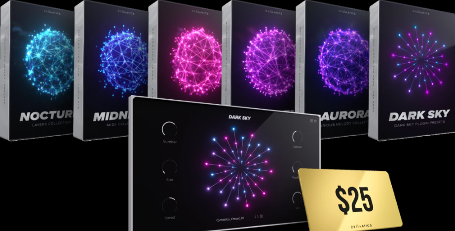 [嘻哈RnB陷阱素材]Cymatics DARK SKY Launch Edition Bonuses [WAV, MiDi]-vst音频站