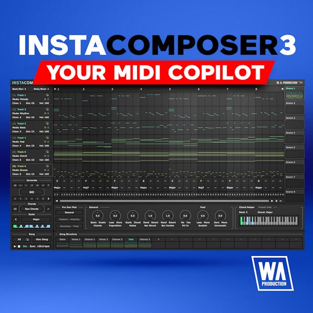 [智能MIDI生成器] WA Production Instacomposer 3 v3.0.1.251101-TCD [WiN]-vst音频站