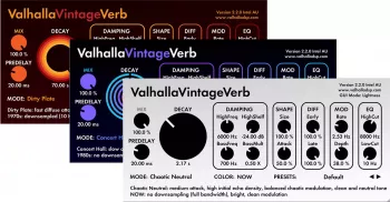 [43个Valhalla VintageVerb混响预设]Reginaldo Doratioto Valhalla DSP Valhalla VintageVerb Presets-vst音频站