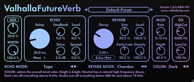 [创新性算法混响] Valhalla DSP Valhalla FutureVerb v1.0.0.8 Incl Patched and Keygen-R2R [WiN]-vst音频站