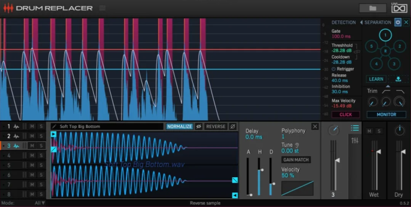 [实时自适应鼓组替换和处理工具] UVI DrumReplacer v1.3.2-R2R [WiN]-vst音频站