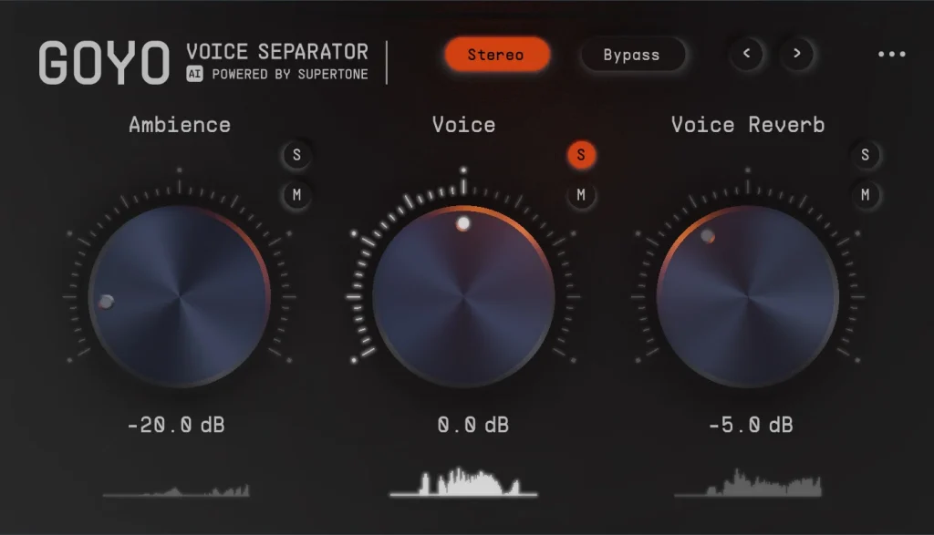 Supertone Inc GOYO 0.9.4 Beta WIN 智能分离人声与背景元素-vst音频站