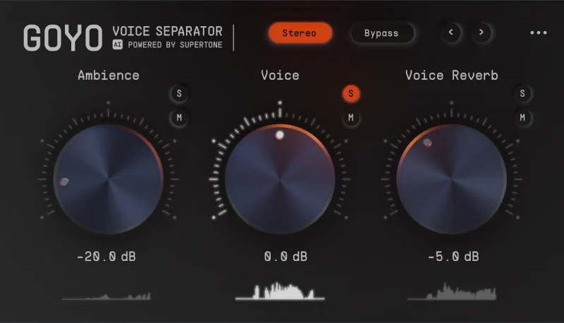 Supertone Inc GOYO 0.9.4 Beta WIN 智能分离人声与背景元素-vst音频站