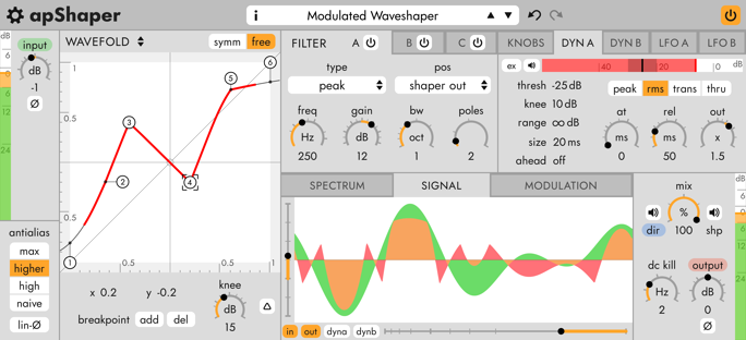[波形塑形谐波失真插件] apulSoft apShaper v1.2.5 [WiN, MacOSX]-vst音频站