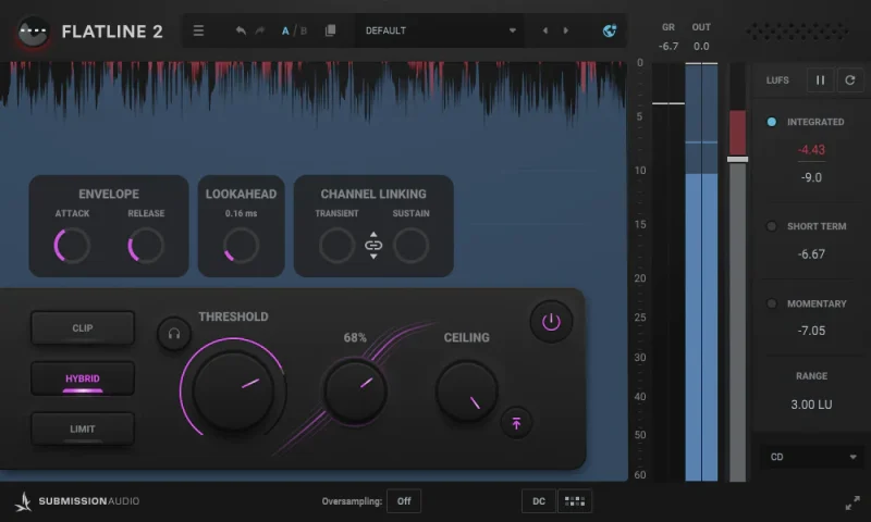 [智能音频母带处理工具] SubMission Audio Flatline 2 v2.0.6 U2B-FLARE [MacOSX]-vst音频站