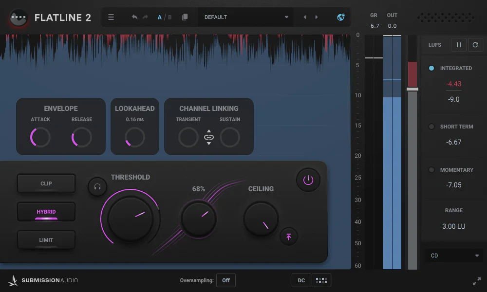 [智能音频母带处理工具] SubMission Audio Flatline 2 v2.0.6 U2B-FLARE [MacOSX]-vst音频站