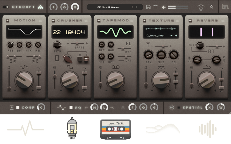 BeatSkillz Rekraft v1.25 U2B-MORiA [MacOSX] [模块化 Lofi 低保真复古染色效果器]-vst音频站