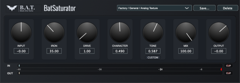 [高端音频失真/饱和器插件] Black Arts Techs Bat Saturator v1.0.0 [WiN, MacOSX]-vst音频站