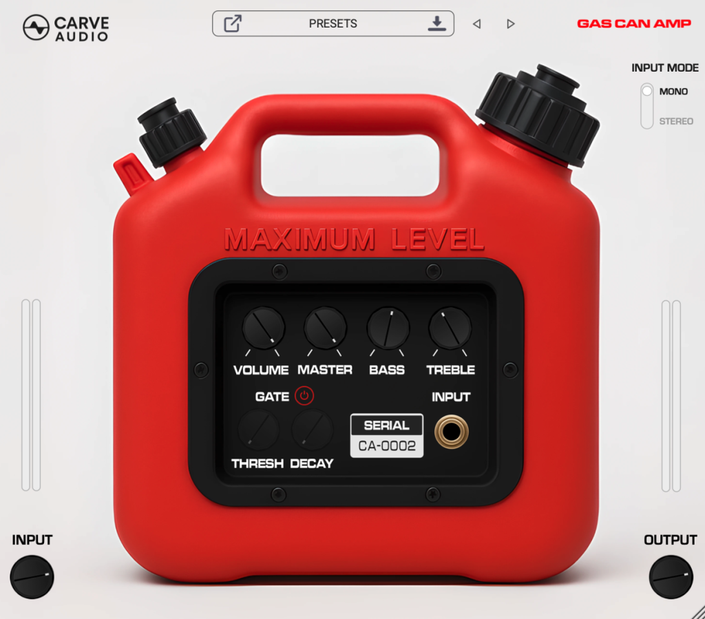 [极具侵略性的放大器] Carve Audio Gas Can Amp v1.0.1-Xdb [MacOSX]-vst音频站