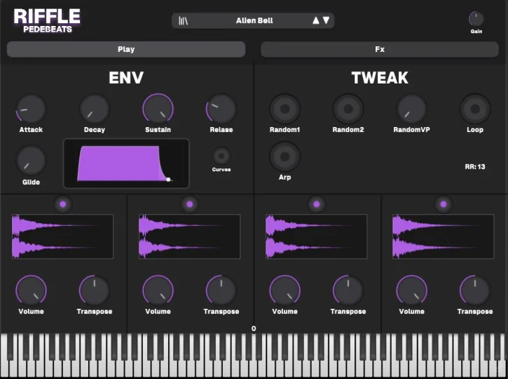 [旋律创作工具插件] PedeBeats Riffle v1.3 Incl.Keygen [WiN, MacOSX]-vst音频站