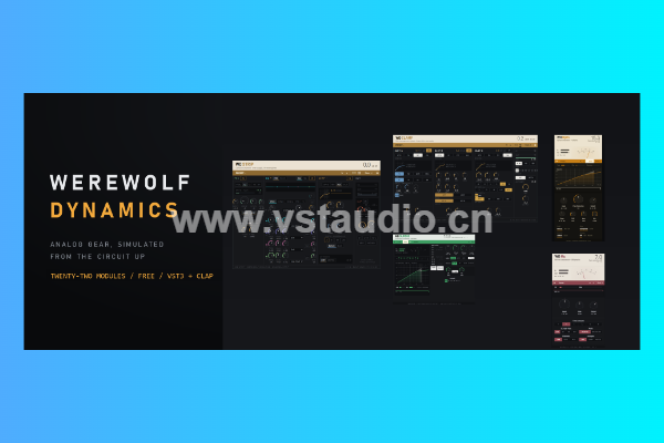 [二十二款“模拟建模”插件] Werewolf Dynamics Plugins Bundle v0.7.6 VST3 CLAP AU [WiN, MacOSX]-vst音频站